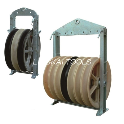 660mm Diameter 3 Sheave Konduktor Pulley Stringing Blok Ing Nylon Sheave