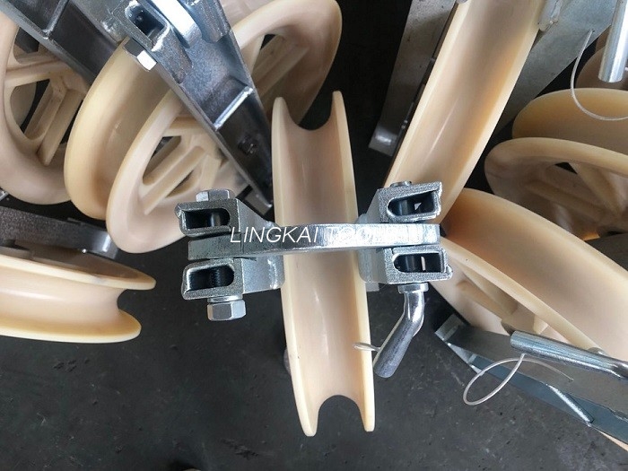 Sheave Pancing Kabel Roller Wheel Pulley Nilon Aluminium Alloy Single Stringing Block