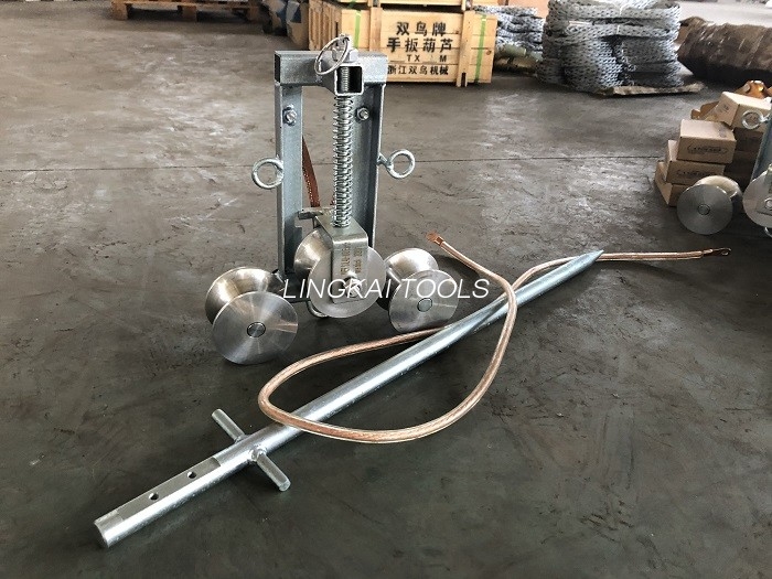 Konduktor Earth Grounding Wire String Pulley Untuk Stringing Grounding Stringing Block Grounding Earthing Pulley