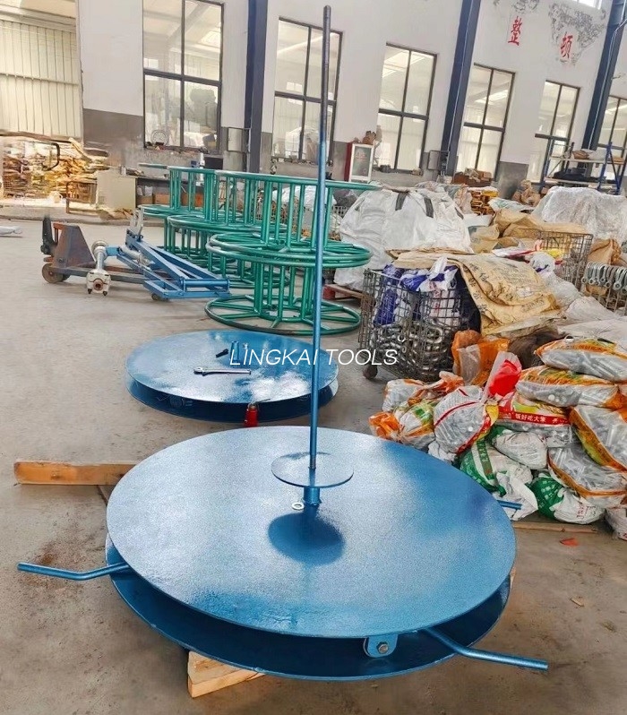 Turntable Piranti Laying Bracket Vertikal Tipe Wire Reel Stand Stringing Construction Tools