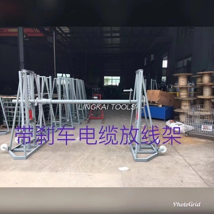Beban abot Hydraulic Wire Reel Stand Jack Dhukungan Kabel Drum