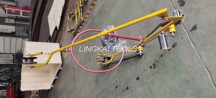 Kréta Line Overhead Inspeksi Listrik Kanggo Alat Transmisi Trolley Inspeksi Konduktor Tunggal
