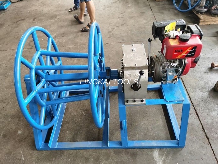 Kabel Motorized Take Up Winch Machine Conductor Stringing Machine