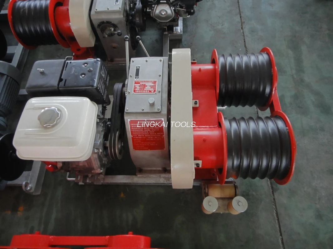 Transmisi Line Motorized Narik Winch 3 Ton Kanthi Capastans pindho