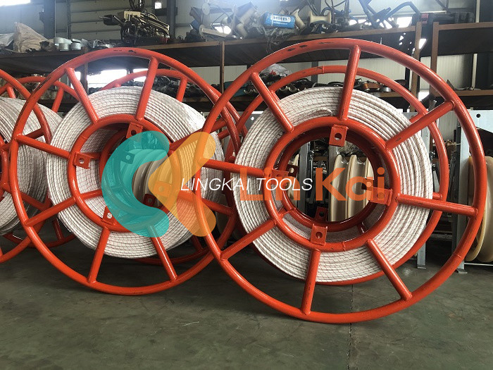 12 Helai Tali Nilon Kanggo Narik Konduktor Utawa OPGW Ing Hot Transmission Line
