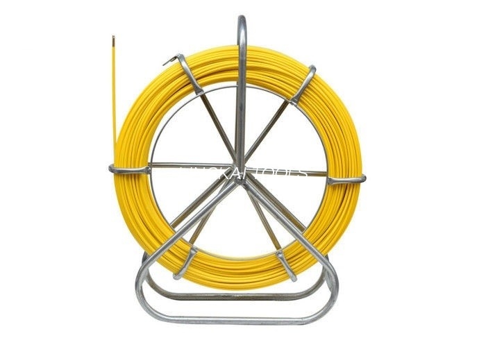Piranti Kabel Underground Kuning Portable, 4 ~ 16 Mm Fiberglass Conduit Rodder