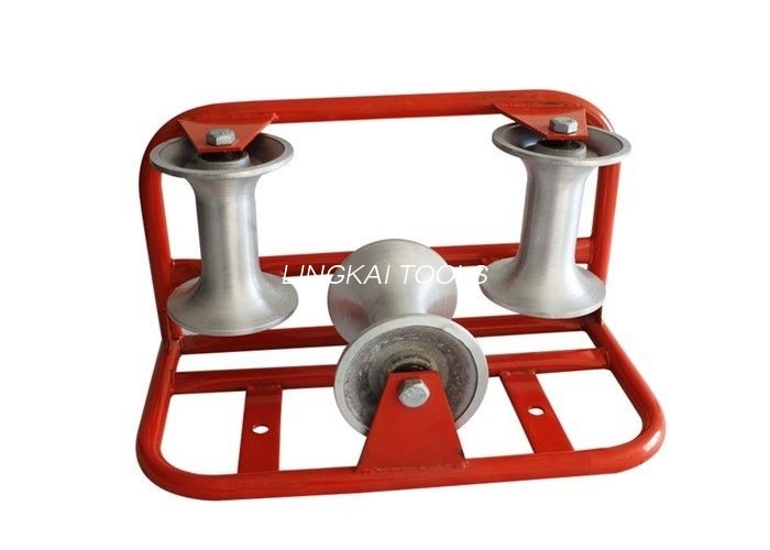 Semprotan Tri-Roller Aluminium Corner Kabel Roller Kanggo Underground Kabel Laying