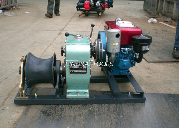 Mesin Diesel 5 Ton Winch, Listrik Power Line Construction High Speed ​​Winch