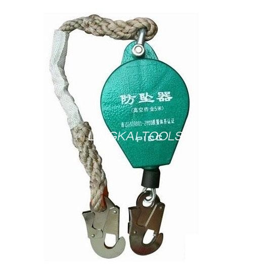 Line Construction Tiba Penangkapan Lanyard Kapasitas dhuwur Wire Rope Mudhun Protector