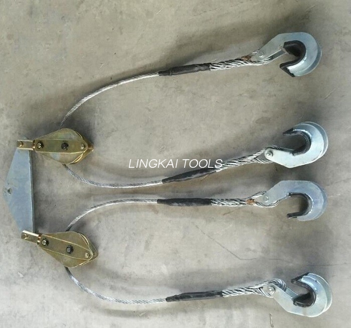 Twin Bundled Conductor Lifter Line Transmission Stringing Tools Rated Load 2x12 KN