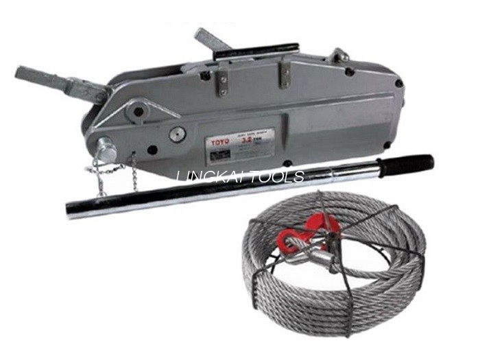 8/12.5kn Kabel Listrik Alat Tarik HSS Tali Kawat Tangan Winch Standar ISO