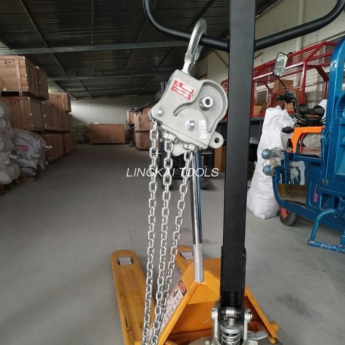7.5 KN Aluminium Alloy Manual Chain Hoist / Line Overhead Stringing Equipment