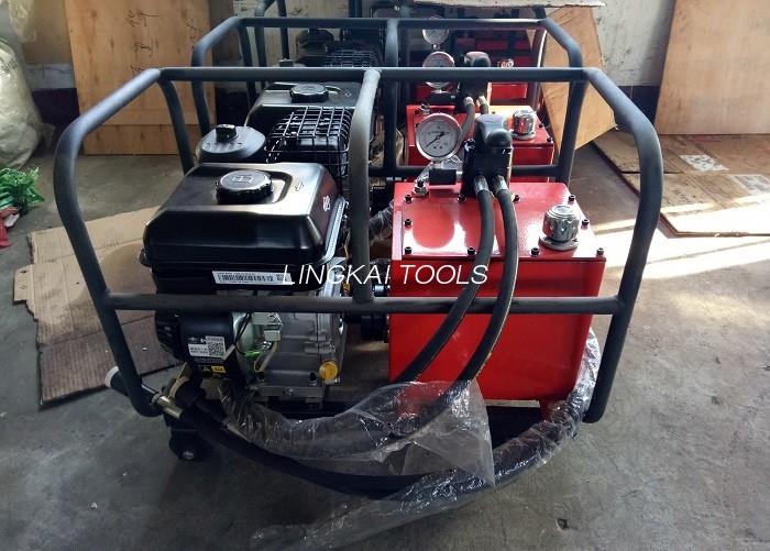 Gasonline Engine Hydraulic Unit Hydraulic Pump Mesin Bensin Didorong Kanggo Crimping Tools