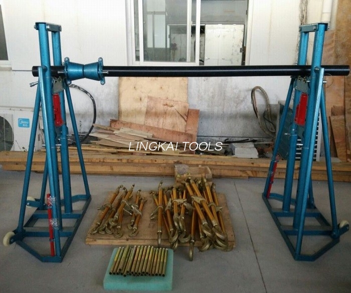 Gampang Obah Wire Reel Stand / Elevator Kabel Drum Jack 5 - 20 Ton