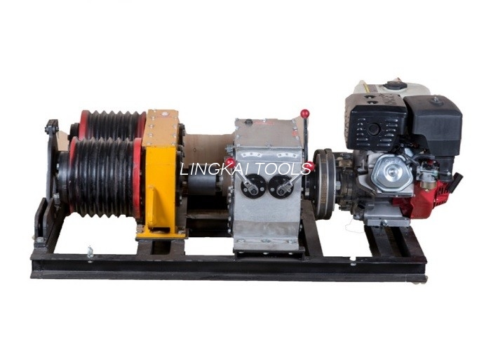 Penarik Winch Kabel Capstan Ganda 5 Ton Kanthi Mesin Honda GX390 13HP