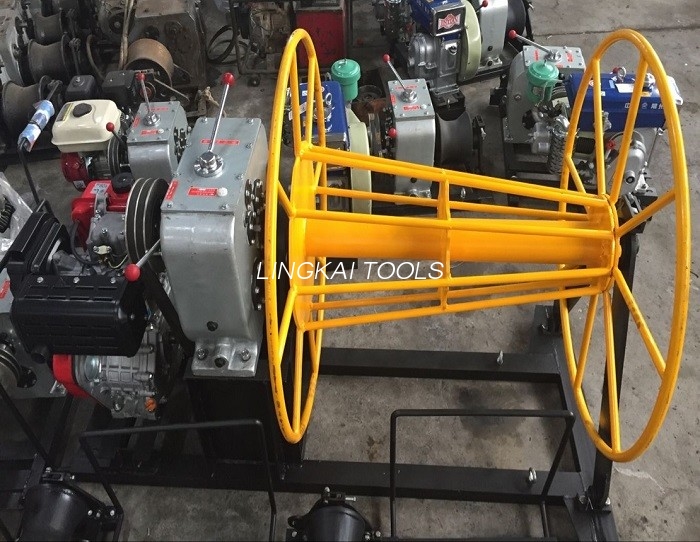 Stringing Line Construction Engine Powered Winch 3T Kanthi Engine Yamaha