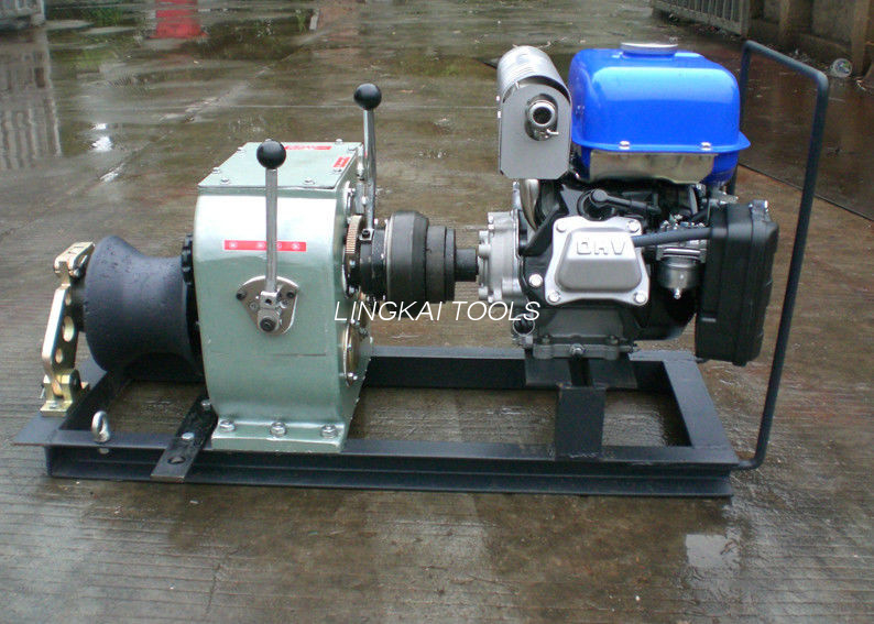 Shaft Driven Cable Winch Puller 30KN Fast Speed ​​Kanggo Line Constructiton