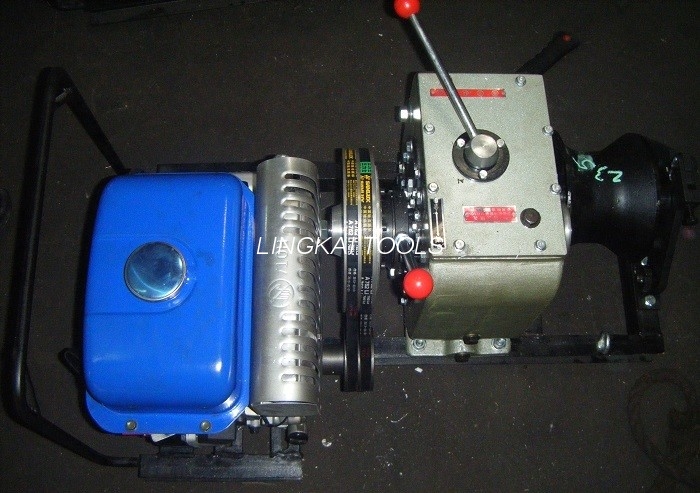 200kg High Speed ​​Kabel Katrol Machine Bensin / Bensin Powered Winch 5 Ton