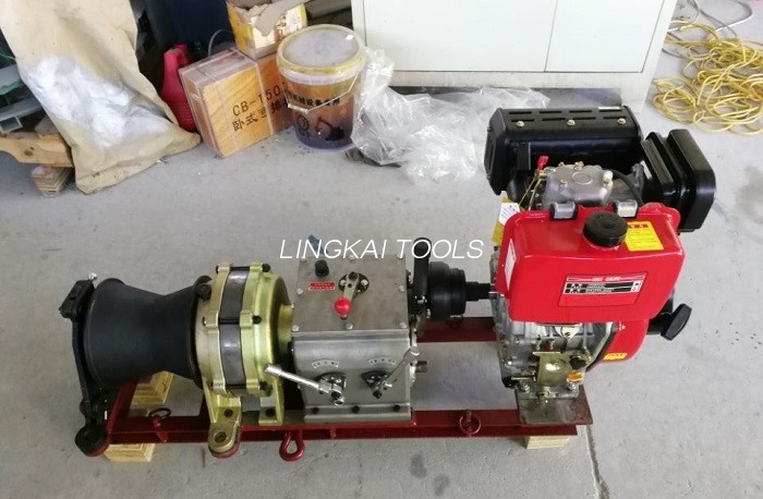 5 Ton Fast Speed ​​Diesel Cable Puller Single Capstan Kanggo Power Line Construction