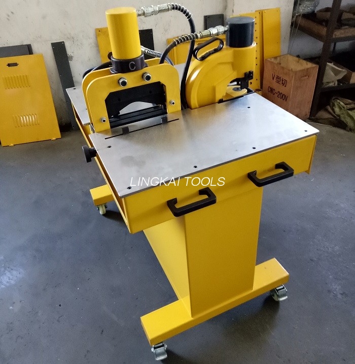 220 V 50 HZ Alat Crimping Hidrolik Bus Bar Prosesor untuk Memotong Punching Bending