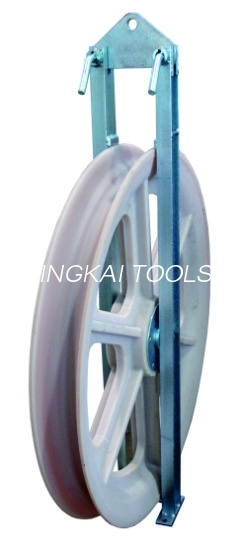 508X75mm Single Nylon Wheel Konduktor Pulley Kanggo Transmisi Line