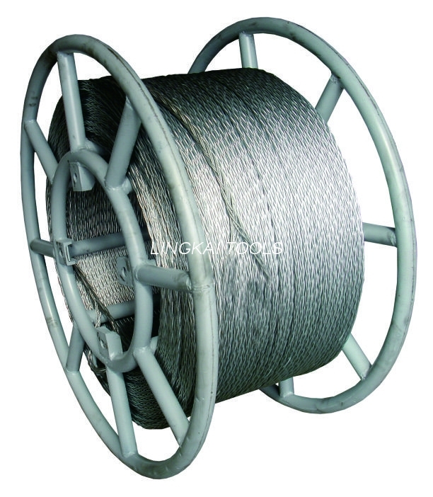 13mm Anti Twisting Braided Steel Wire Rope Kanggo Stringing Konduktor Tunggal