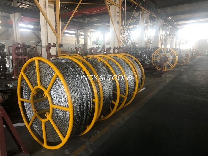 20mm Anti Twisting Steel Wire Rope Kanggo Tiga Bundled Konduktor Stringing Line Transmisi