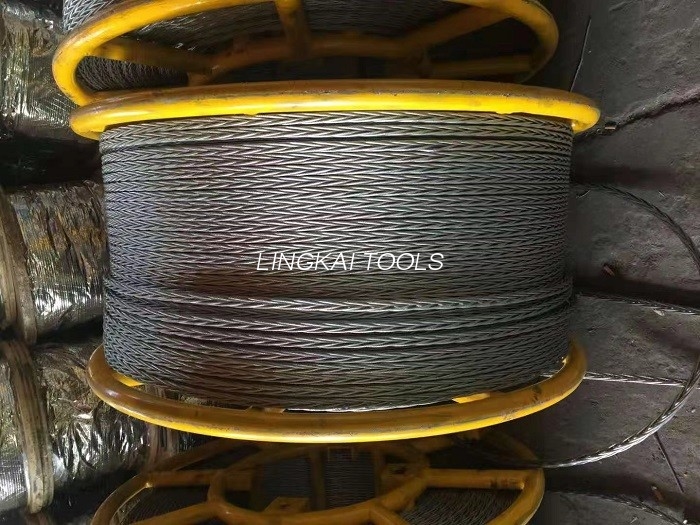22mm Anti Twist Steel Wire Rope Kanggo Four Bundled Konduktor Stringing