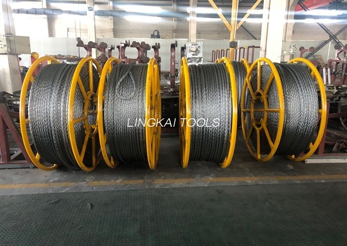 24mm Anti Twisting Braided Steel Wire Rope Kanggo 4 Konduktor Stringing