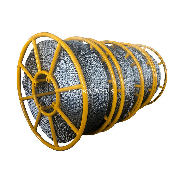 Tarik Tinggi Galvanis 13mm Anti Twisting Jalinan Tali Kawat Baja Terapan Jalur Transmisi