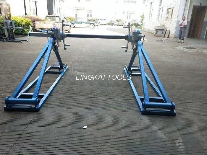 5 Ton 7 Ton Conductor Reel Ngadeg Kanthi Disc Brake saka Stringing Equipment