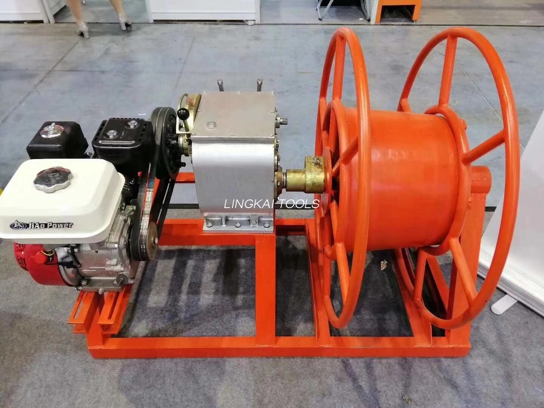 Mesin Bermotor Njupuk Winch Kanggo Konduktor Narik Winch