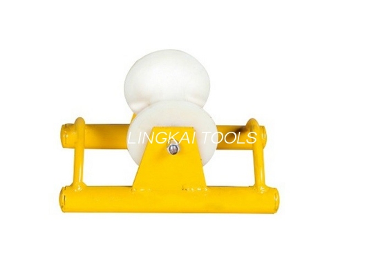 Steel Frame Nylon Wheel Kabel Pulley Roller Dilengkapi Kanthi High Speed ​​Bearing